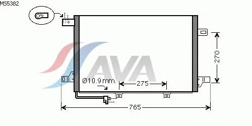Радіатор кондиціонера AVA QUALITY COOLING MS5382