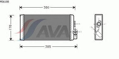 Радиатор отопителя AVA QUALITY COOLING MS6188