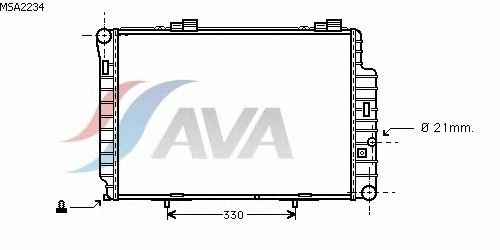 Радиатор, охлаждение двигателя AVA QUALITY COOLING MSA2234