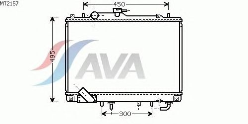 Радиатор, охлаждение двигателя AVA QUALITY COOLING MT2157