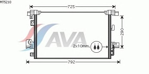 Радиатор кондиционера AVA QUALITY COOLING MT5210