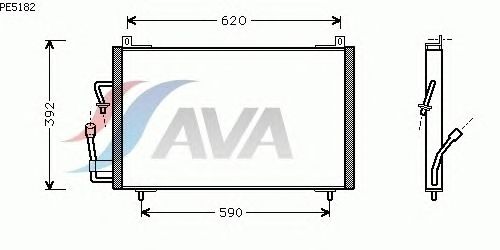 Радиатор кондиционера AVA QUALITY COOLING PE5182