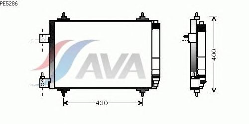 Радиатор кондиционера AVA QUALITY COOLING PE5286