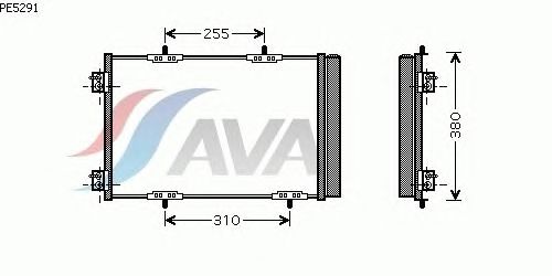Радиатор кондиционера AVA QUALITY COOLING PE5291