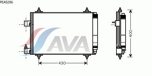 Радиатор кондиционера AVA QUALITY COOLING PEA5286