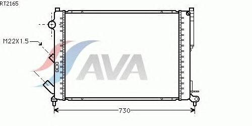 Радіатор, охолодження двигуна AVA QUALITY COOLING RT2165