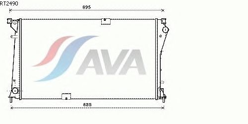 Радиатор, охлаждение двигателя AVA QUALITY COOLING RT2490