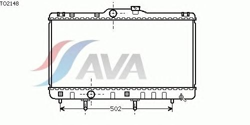 Радиатор, охлаждение двигателя AVA QUALITY COOLING TO2148