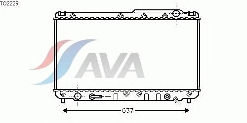 Радиатор, охлаждение двигателя AVA QUALITY COOLING TO2229