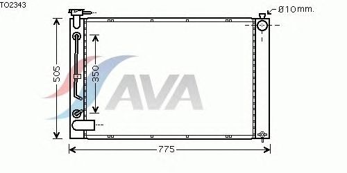 Радиатор, охлаждение двигателя AVA QUALITY COOLING TO2343