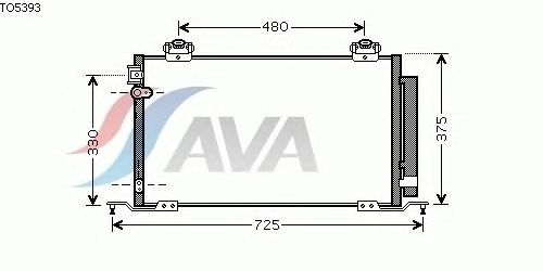 Радиатор кондиционера AVA QUALITY COOLING TO5393