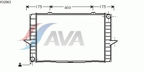 Радиатор, охлаждение двигателя AVA QUALITY COOLING VO2063
