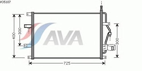 Радиатор кондиционера AVA QUALITY COOLING VO5107