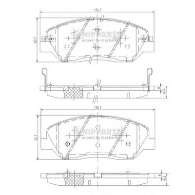 Тормозные колодки NIPPARTS N3605051