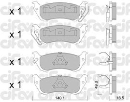 Тормозные колодки CIFAM 822-570-0