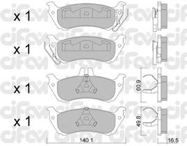 Тормозные колодки CIFAM 822-570-1