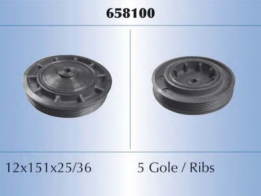 Шкив коленвала MALO 658100
