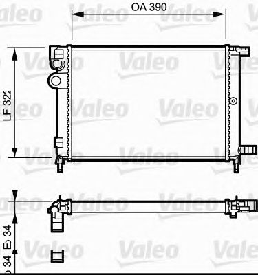 Радиатор, охлаждение двигателя VALEO 731177