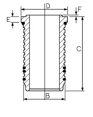 Гильза цилиндра GOETZE ENGINE 14-676420-00