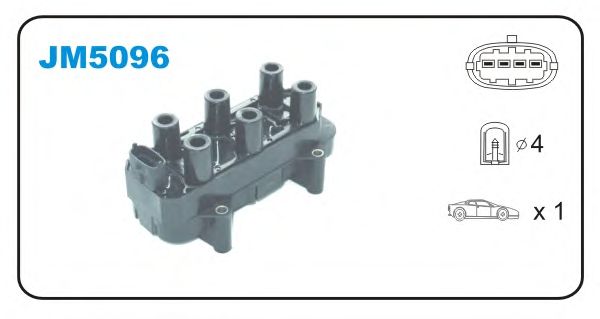 Катушка зажигания JANMOR JM5096