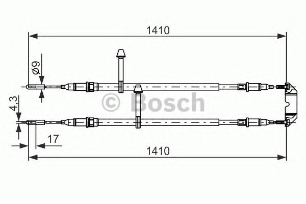 Трос ручника BOSCH 1 987 477 245