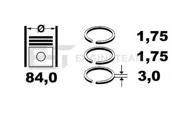 Поршневые кольца ET ENGINETEAM R1003500