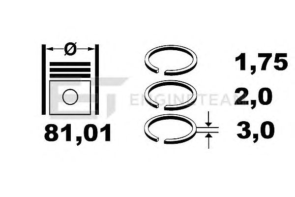 Поршневые кольца ET ENGINETEAM R1005600