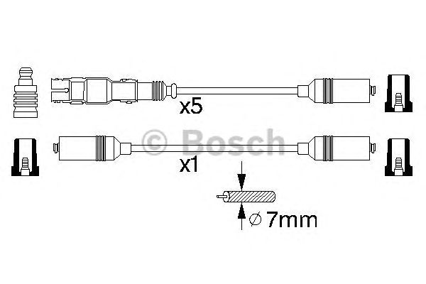 Комплект високовольтних проводів BOSCH 0 986 356 350