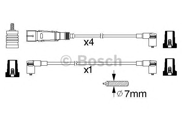 Комплект високовольтних проводів BOSCH 0 986 356 357