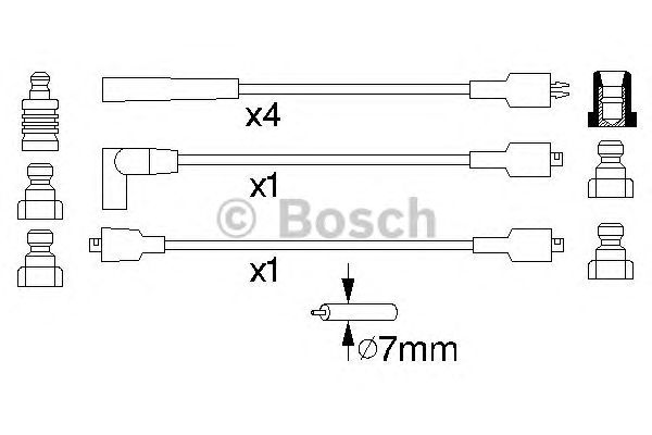 Комплект высоковольтных проводов BOSCH 0 986 356 834