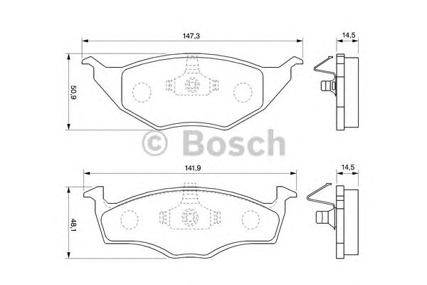 Тормозные колодки BOSCH 0 986 424 502