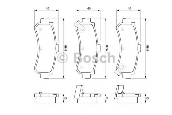 Тормозные колодки BOSCH 0 986 424 734