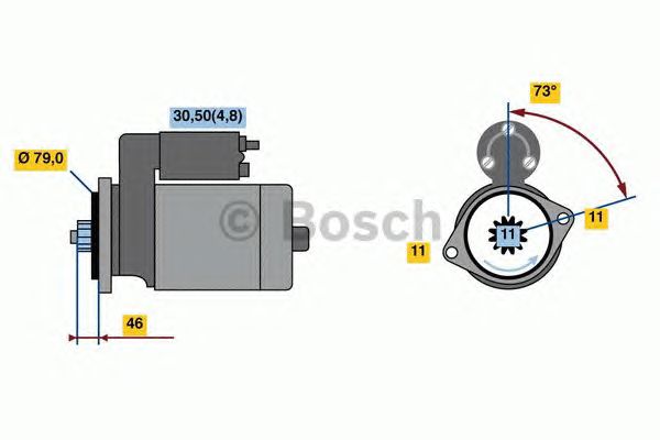 Стартер BOSCH 0 001 123 044