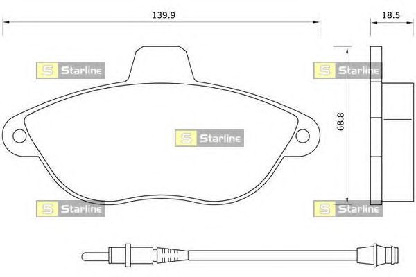 Гальмівні колодки STARLINE BD S082
