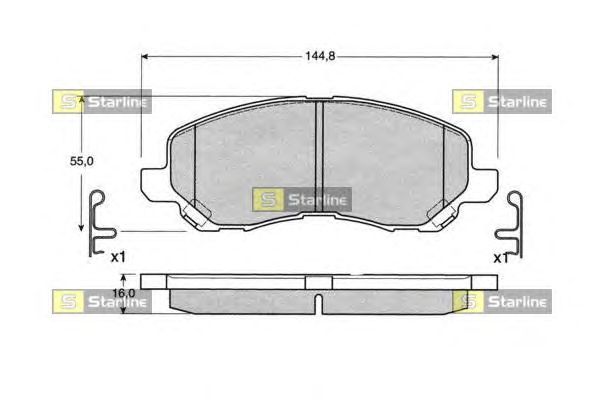 Тормозные колодки STARLINE BD S147