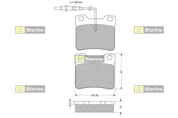 Тормозные колодки STARLINE BD S168