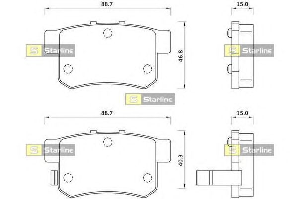 Тормозные колодки STARLINE BD S243