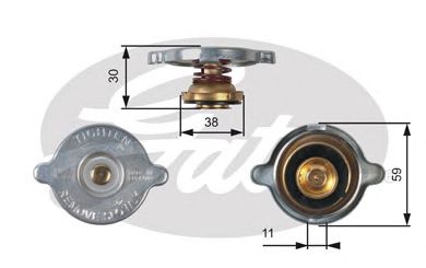 Пробка радиатора GATES RC102