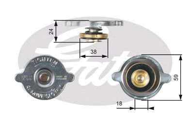 Пробка радиатора GATES RC115