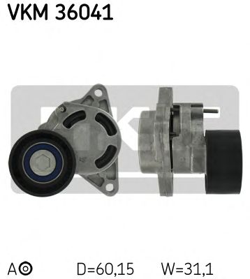 Натяжной ролик поликлинового ремня SKF VKM 36041