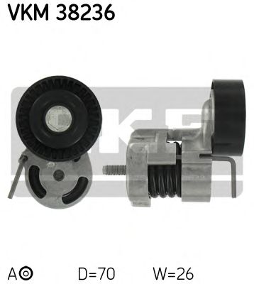Натяжной ролик поликлинового ремня SKF VKM 38236