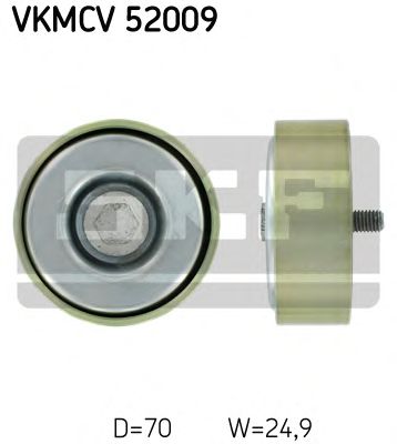 Направляющий / паразитный ролик  поликлинового ремня SKF VKMCV 52009