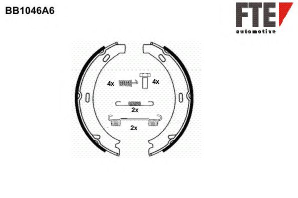 Тормозные колодки ручника FTE BB1046A6