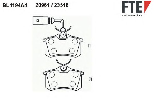 Тормозные колодки FTE BL1194A4