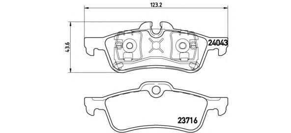 Тормозные колодки BREMBO P 06 032