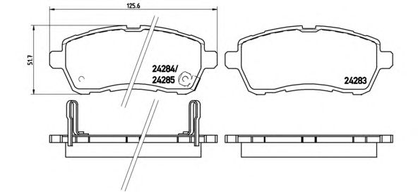 Тормозные колодки BREMBO P 16 013
