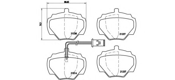 Тормозные колодки BREMBO P 44 003