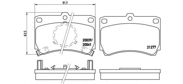 Тормозные колодки BREMBO P 49 007