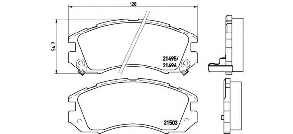 Тормозные колодки BREMBO P 78 004