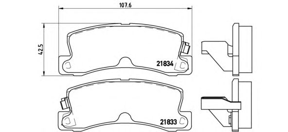 Тормозные колодки BREMBO P 83 015